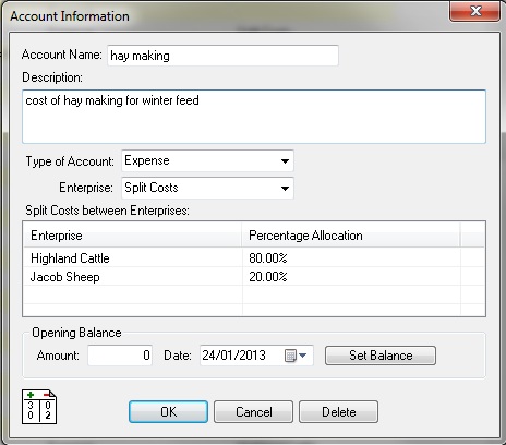 FarmIT 3000 Accounts Split Charges